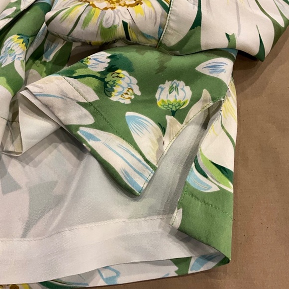 Vintage 90’s Caroline Rose 100% silk flower print jacket size L - Picture 7 of 8